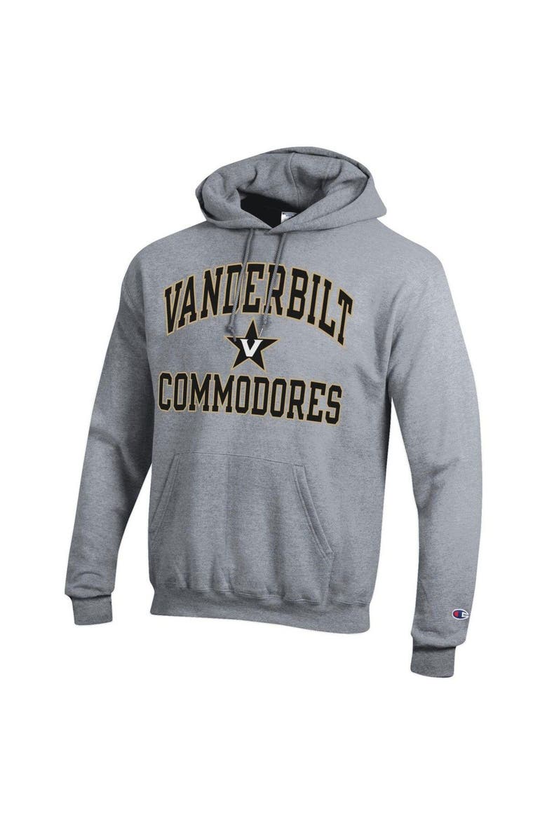Men's Champion Heather Gray Vanderbilt Commodores High Motor Pullover Hoodie, Alternate, color, Heather Gray