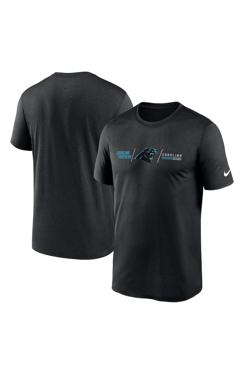 Nike Men's Nike Black Carolina Panthers Horizontal Lockup Legend Performance T-Shirt, Main, color, Black
