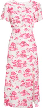 SUGARLIPS Dusk Bloom Floral Midi Dress