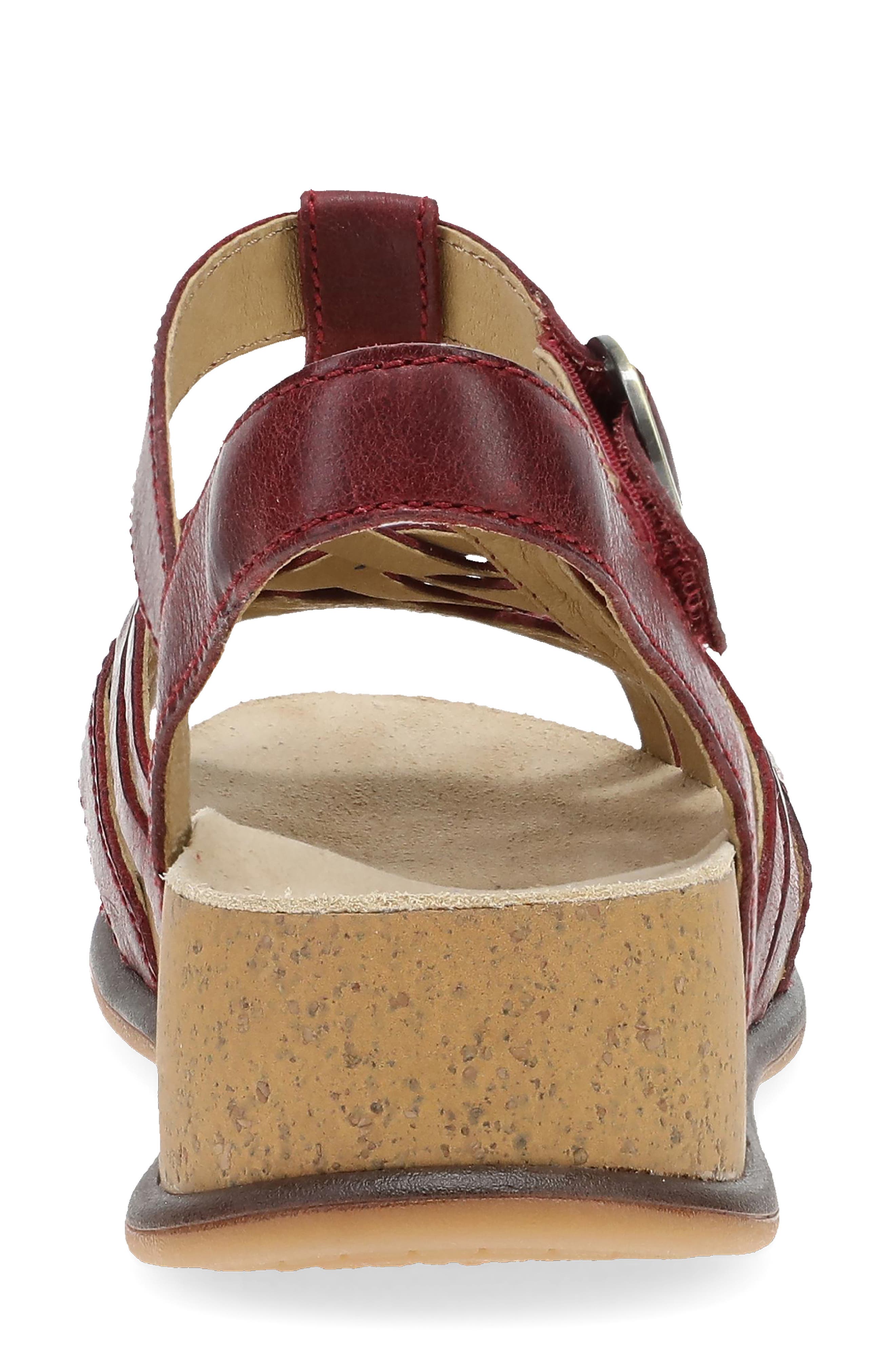 Dansko Christa Slingback Platform Wedge Sandal, Alternate, color, Plum