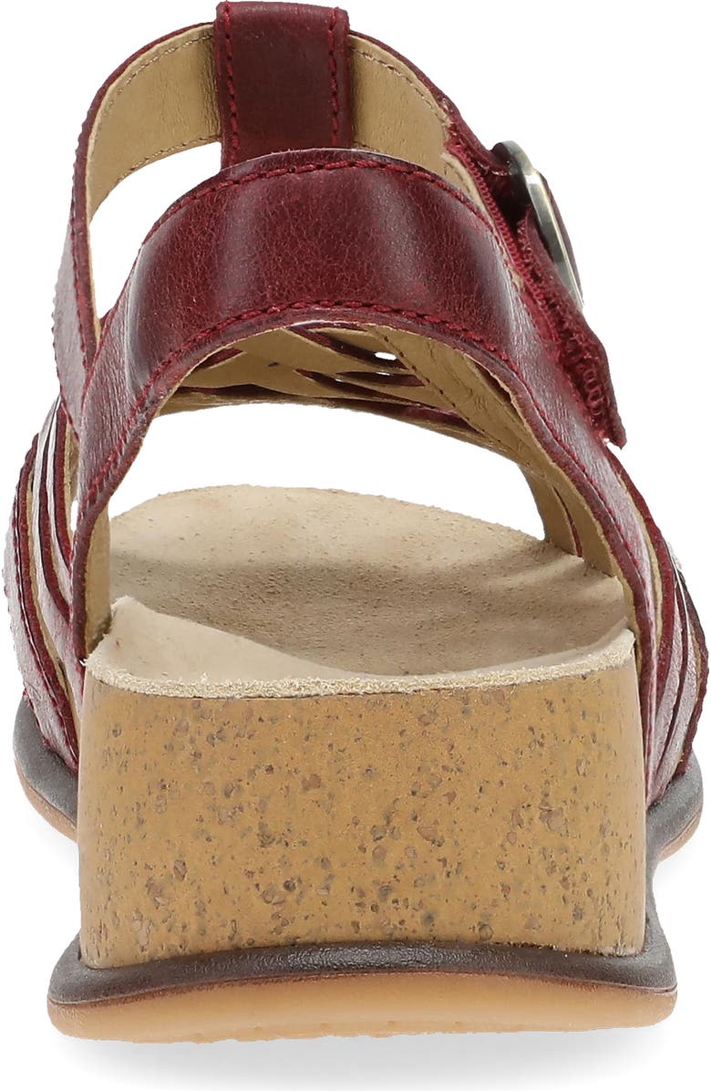 Dansko Christa Slingback Platform Wedge Sandal, Alternate, color, Plum