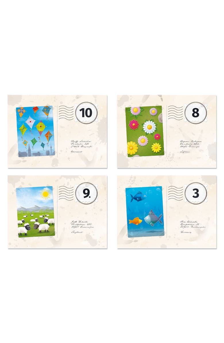 HABA Pio's Pigeon Post Board Game for Kids 5 & Up, A Fun Arithmetic Family Game and Stem Toy with Postcards and Mail, Alternate, color, Yellow Multi