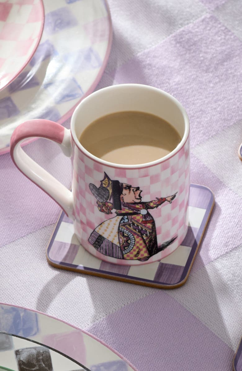 MACKENZIE CHILDS Duchess Check Mug, Alternate, color, Pink