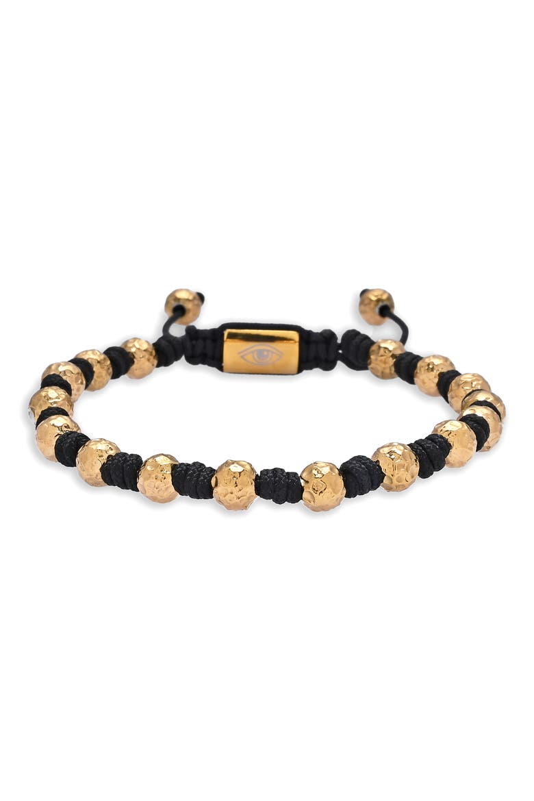 Men's Lorenzo Beaded Slider Bracelet, Alternate, color, GOLD