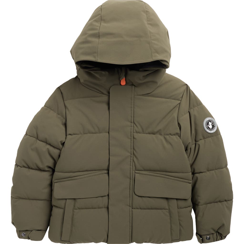 Save The Duck Kids' Klaus Hooded Puffer Jacket In Green