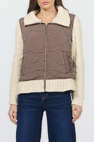 Dear John Petra Zip Front Quilted Sweater