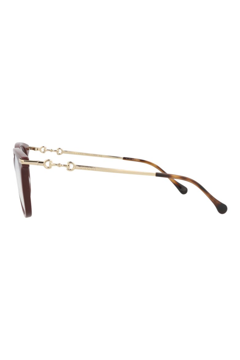 50mm Square Optical Glasses, Alternate, color, BROWN GOLD TRANSPARENT