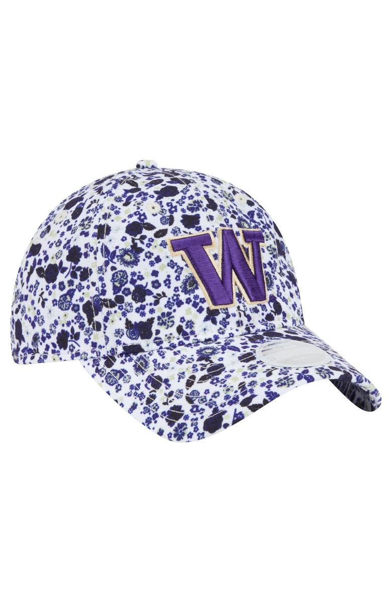 New Era Women's New Era White Washington Huskies Blooming 9TWENTY Adjustable Hat, Alternate, color,