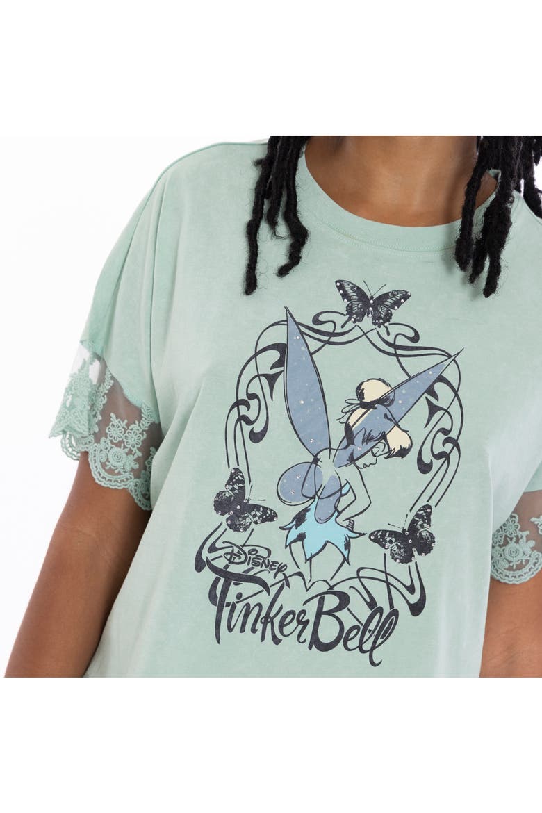 Peter Pan Tinker Bell Short Sleeve T-Shirt, Alternate, color, Lichen Tinker Bell