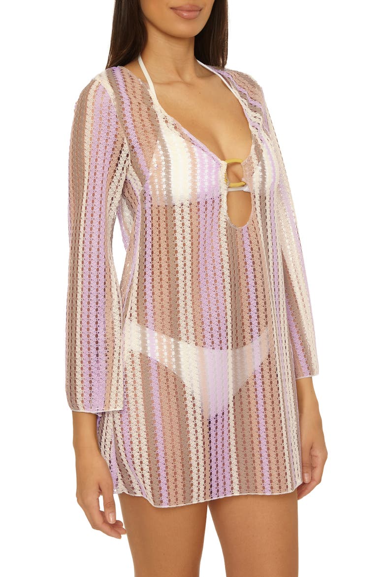 Paradise Metallic Knit Cover-Up Tunic, Alternate, color, MINERAL MULTI