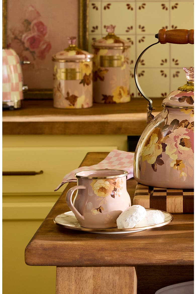 Wild Rose Mauve Enameled Steel Mug, Alternate, color, MAUVE