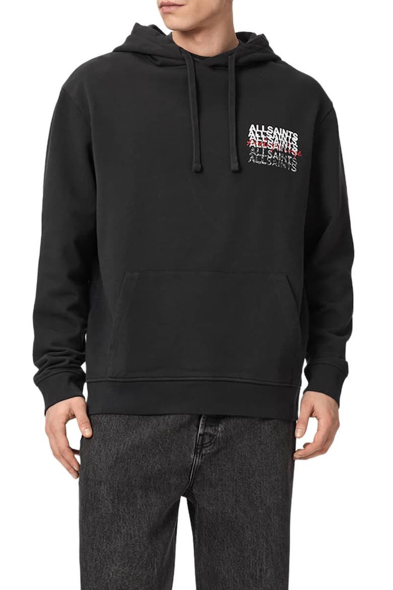 Graphene Logo Cotton Hoodie, Main, color, WASHED BLACK