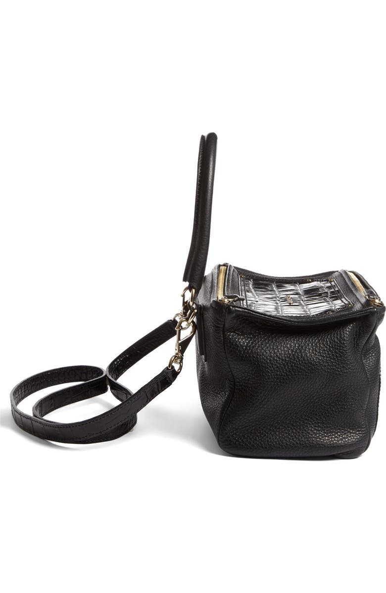 Givenchy Medium Pandora Croc Embossed Leather Satchel, Alternate, color,