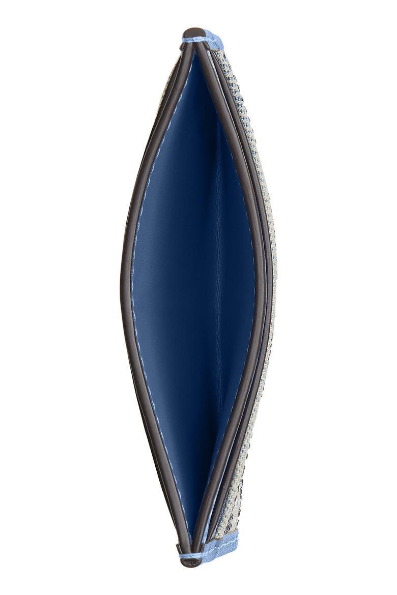 Essential Crystal Signature Denim Card Case, Alternate, color, B4/ DENIM
