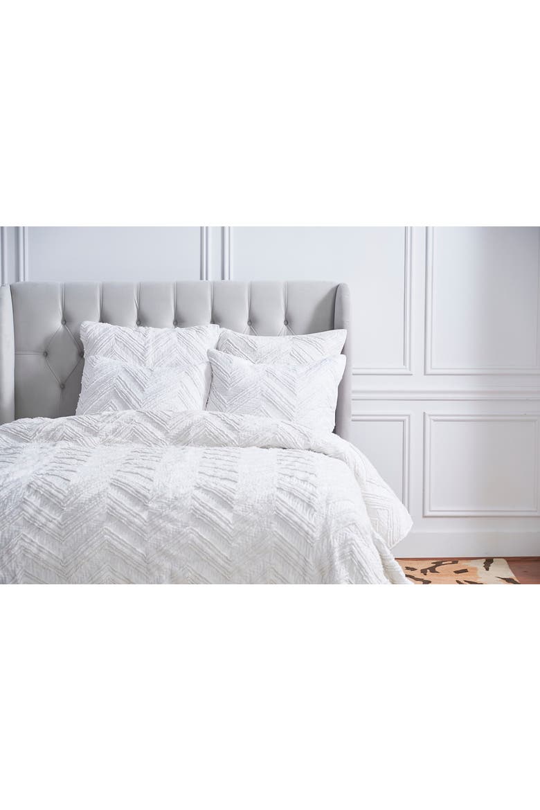 Candlewick Dove Cotton Euro Pillow Sham, Alternate, color, White