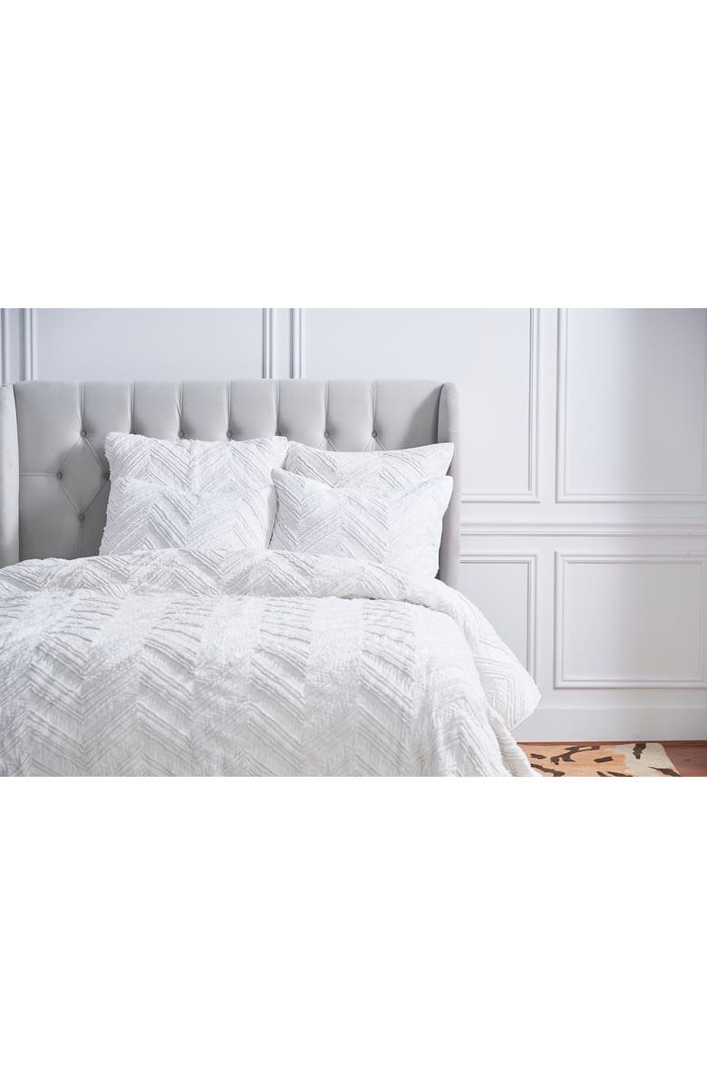 ELISABETH YORK Candlewick Dove Cotton Euro Pillow Sham, Alternate, color, White