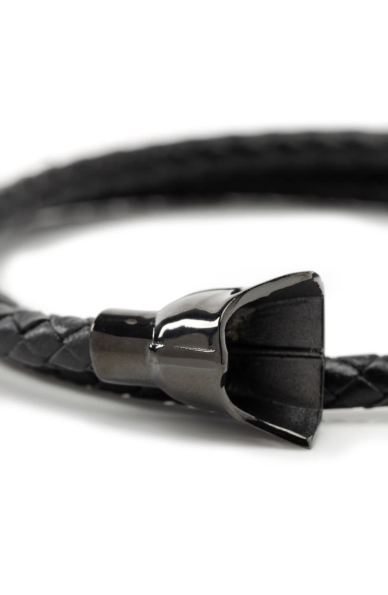 Cufflinks, Inc. Star Wars<sup>™</sup> - Darth Vader Braided Leather Wrap Bracelet, Alternate, color, Black