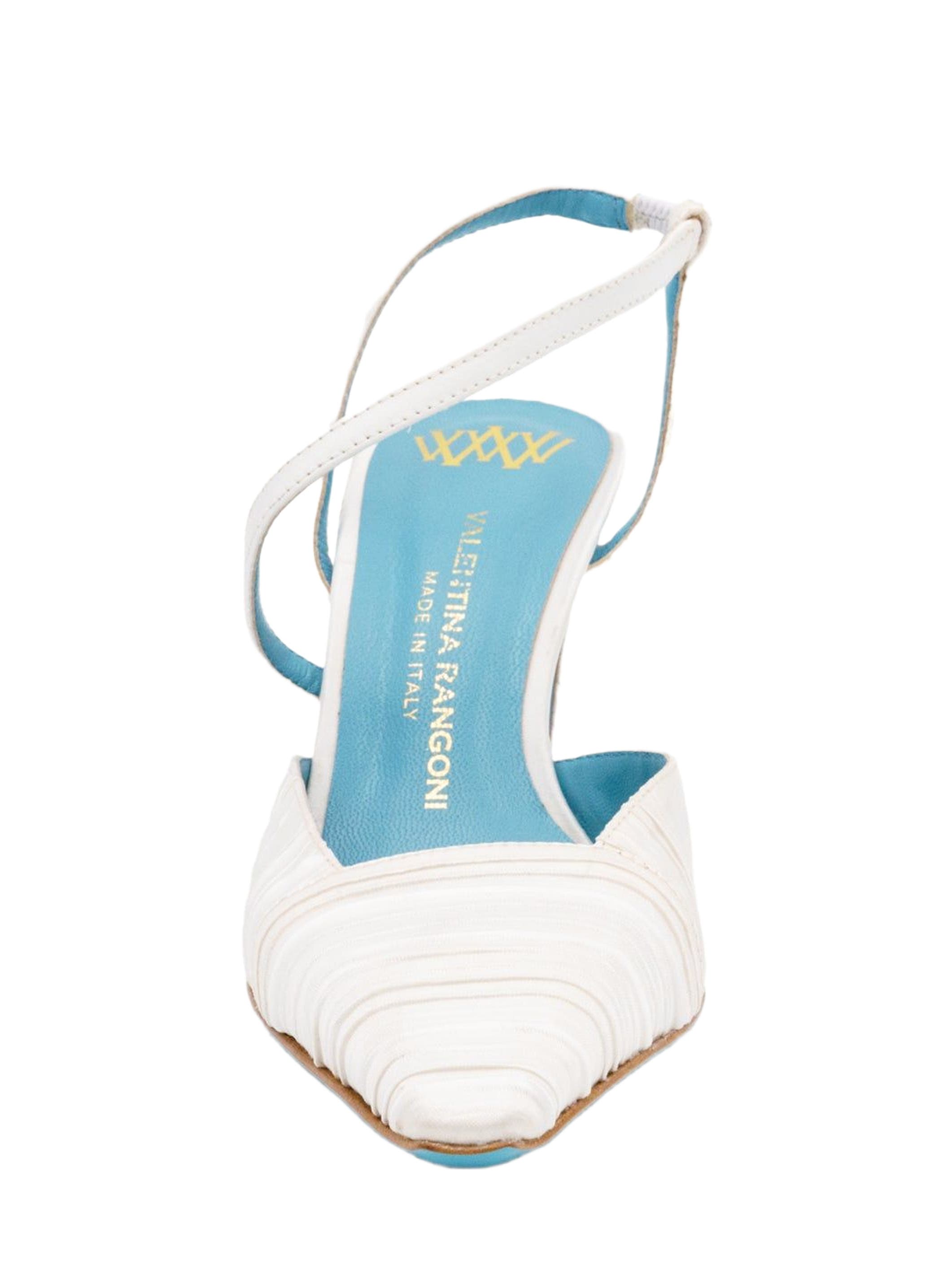 Valentina Rangoni Fidia Ankel Strap Pump, Alternate, color, Bianco Plissse