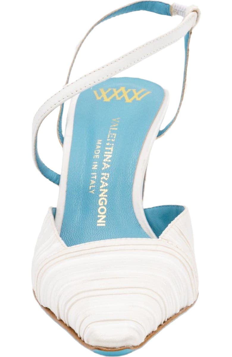 Valentina Rangoni Fidia Ankel Strap Pump, Alternate, color, Bianco Plissse