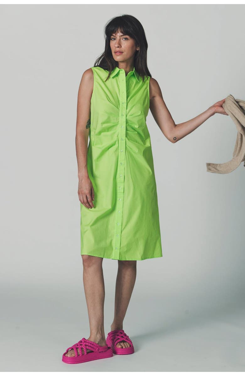 The Shirt The Ashley Dress, Alternate, color, Lime