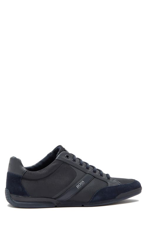 Hugo Boss Boss Saturn Low Top Sneaker In Dk Bu