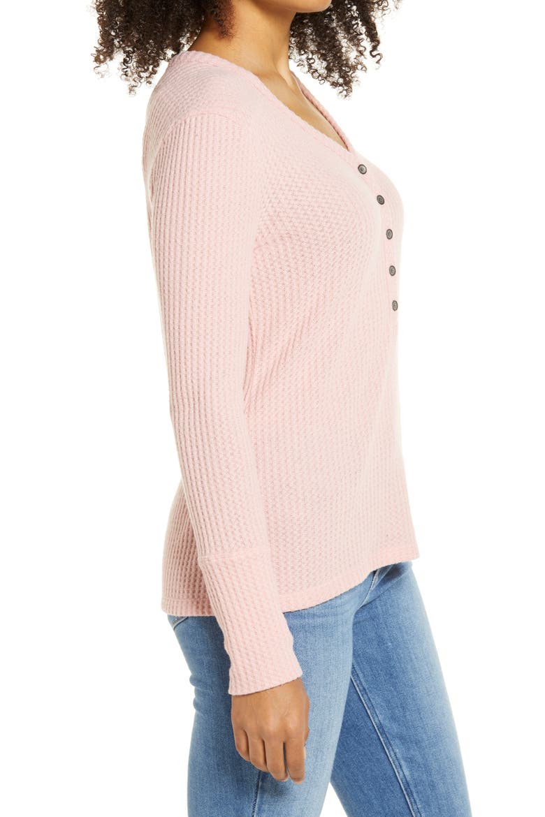 High Cuff Henley Top, Alternate, color, PINK BRIDE