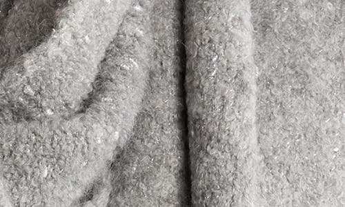 Calvin Klein Metallic Knit Scarf In Gray