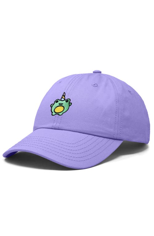 Dalix Froggy Unicorn Embroidered Cap In Lavender