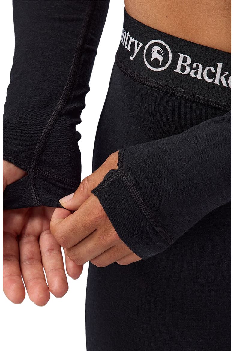 Cedars Rws Merino Lt-Wt Baselayer Crop Crew Top - Women's, Alternate, color, Black