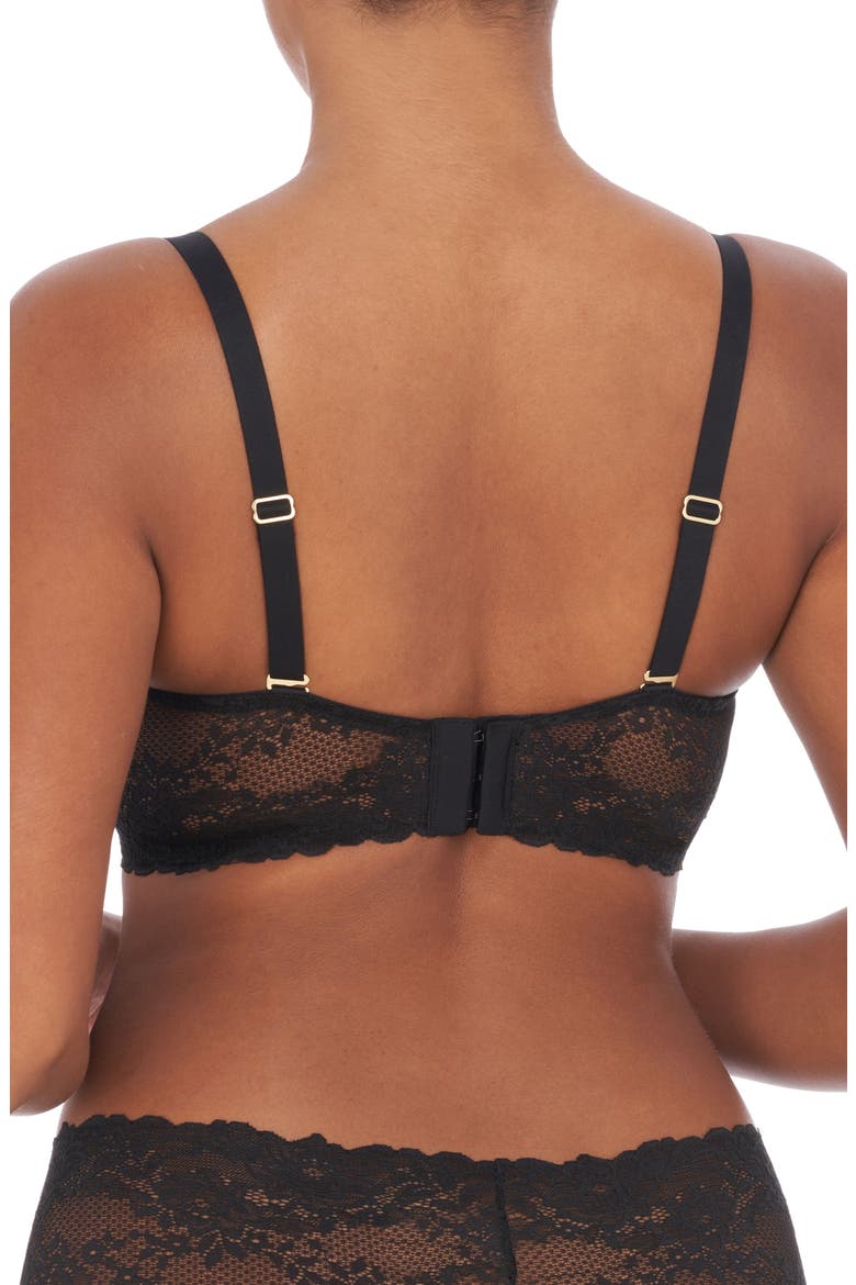 Heavenly Lace Convertible Balconette Bra, Alternate, color, BLACK