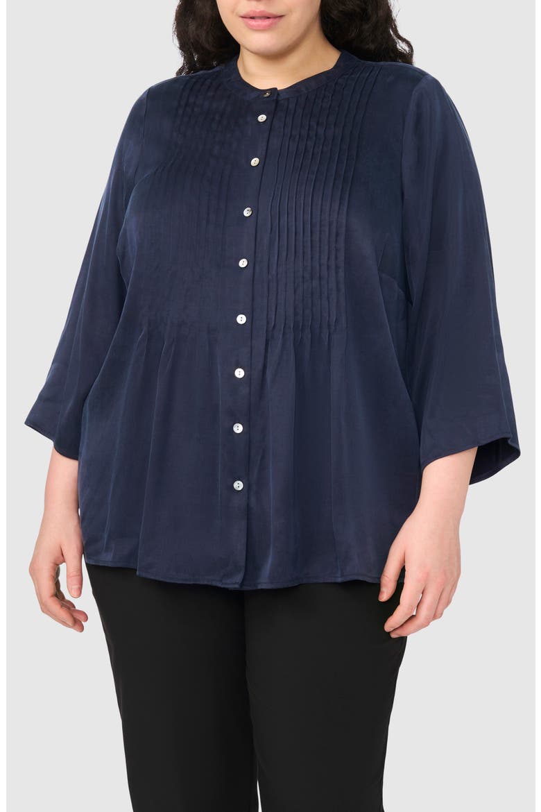 Pintuck Top, Main, color, CLASSIC NAVY