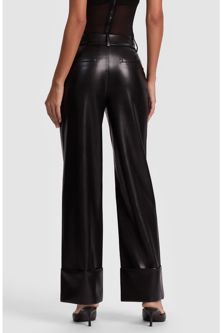 Alexander High Waist Faux Leather Pants, Alternate, color, BLACK
