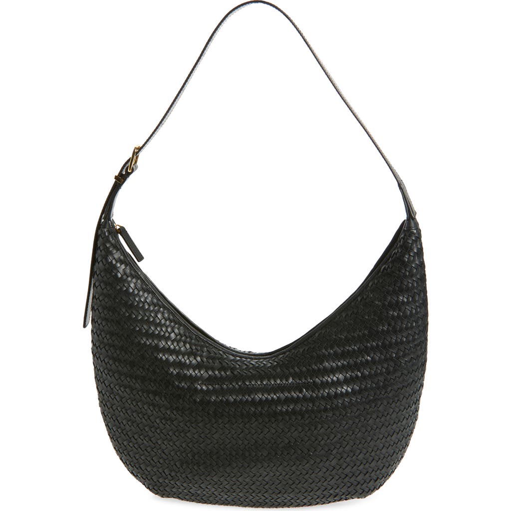 Madewell The Essential Curve Shoulder Bag In True Black