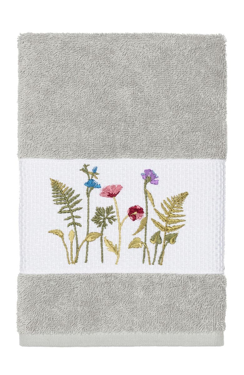 Linum Home Textiles Serenity 3-Piece Embellished Towel Set - Light Grey, Alternate, color, Light Grey