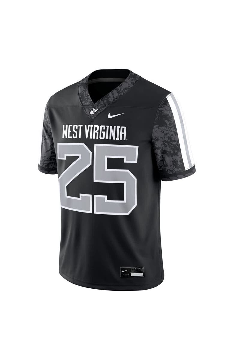 Nike Men's Nike #25 Black West Virginia Mountaineers Alternate Game Jersey, Alternate, color, Black