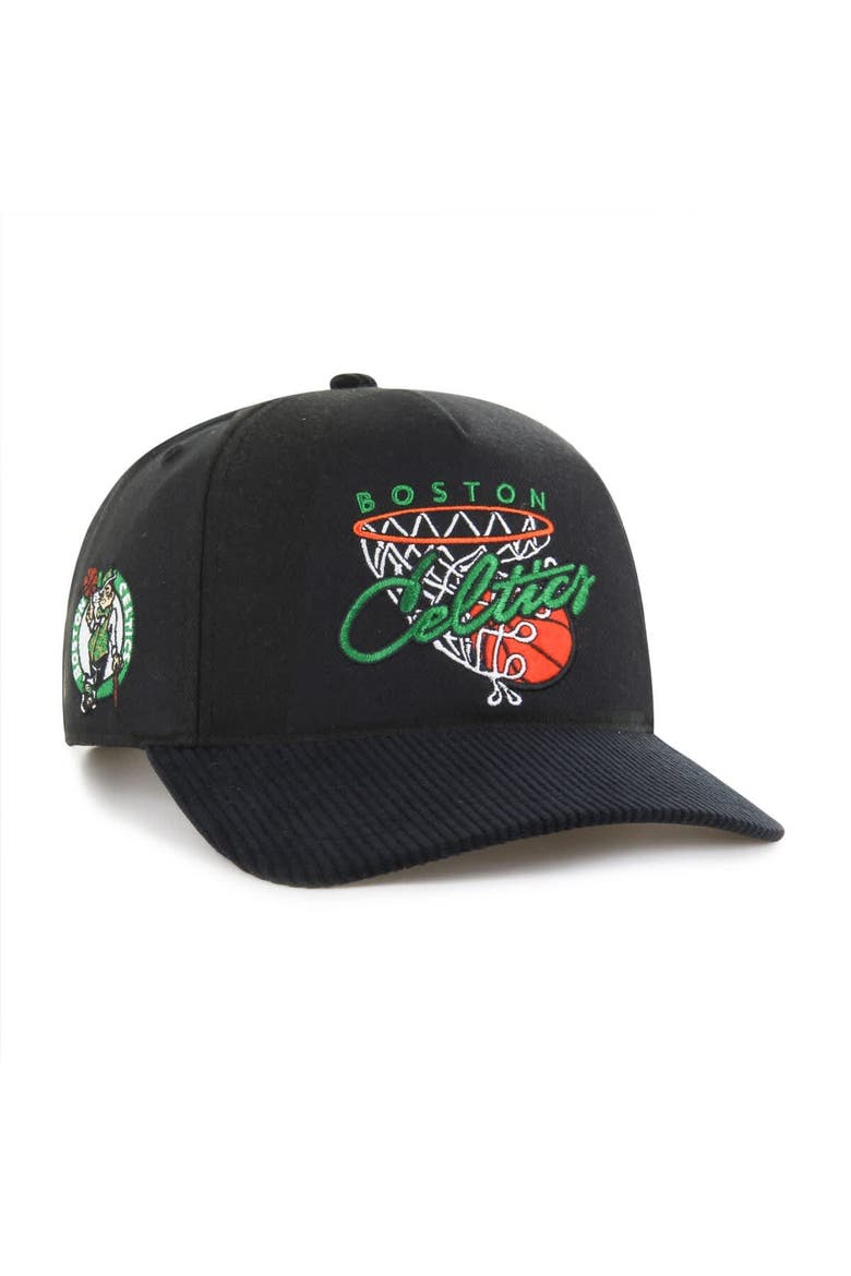 Men's '47  Black Boston Celtics Nothing But Net Hitch Adjustable Hat, Main, color, Black