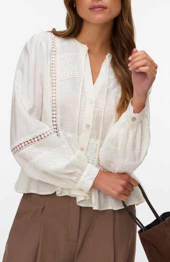 Jules Lace Inset Peplum Top