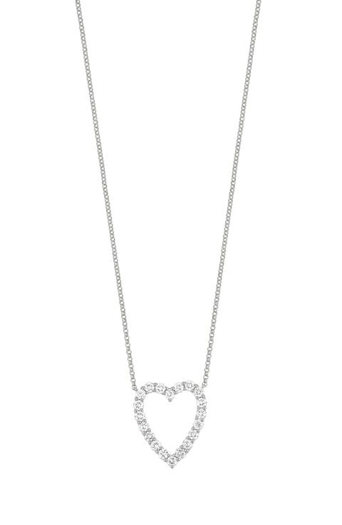 Audrey Open Heart Diamond Pendant Necklace (Nordstrom Exclusive)
