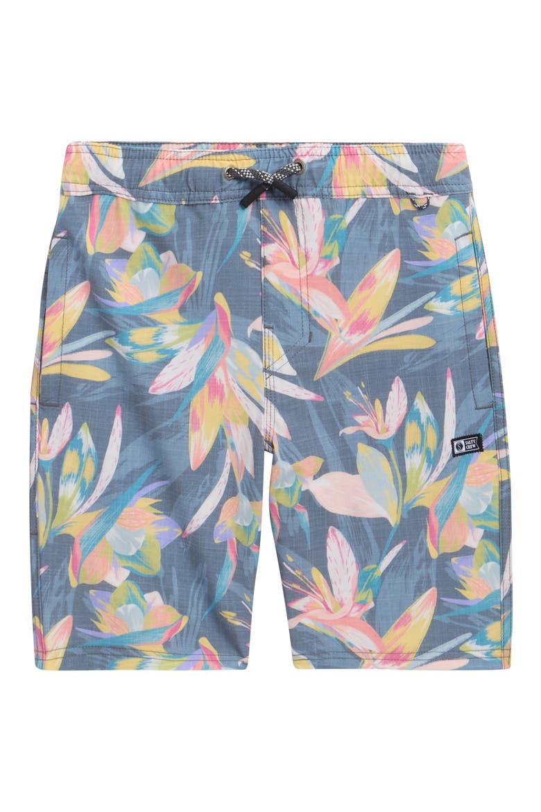 Kids' Crew Volley Swim Trunks, Main, color, DARK SHADOW