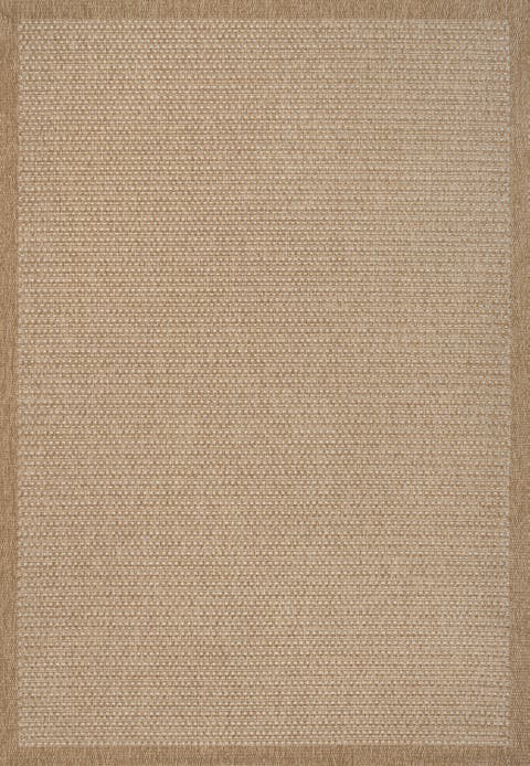 Maxine Easy Jute Contemporary Border Boho Fine Rib Weave Indoor/Outdoor Area Rug
