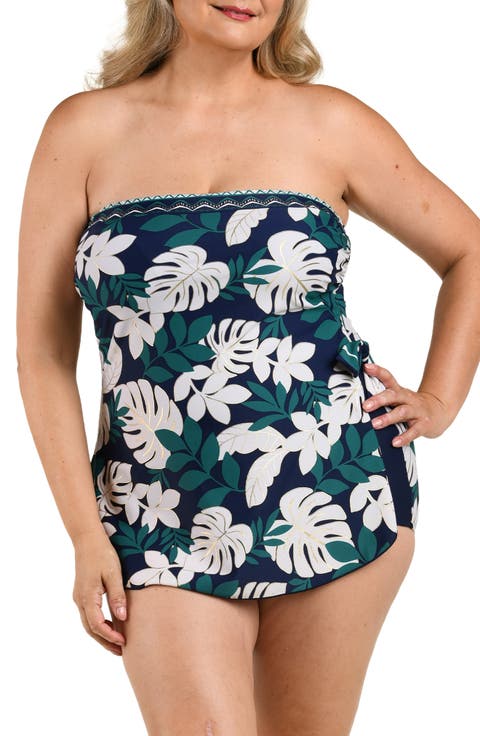 Canopy Blooms One-Piece Sarong Swimsuit