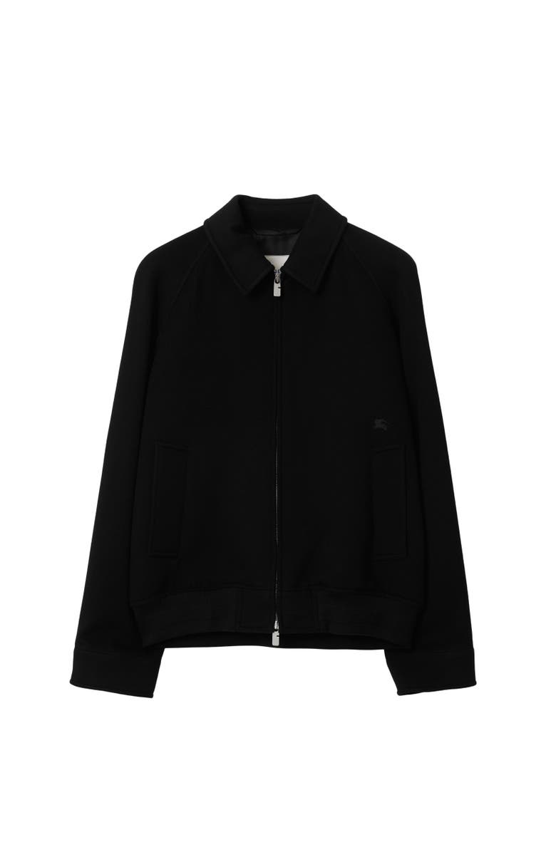 Burberry Cashmere Harrington Jacket, Alternate, color, Black