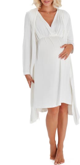 Accouchee Maternity Nursing Nightgown Robe Set Nordstrom