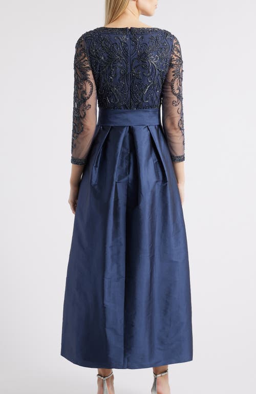 Pisarro Nights Embellished Cocktail Dress In Navy