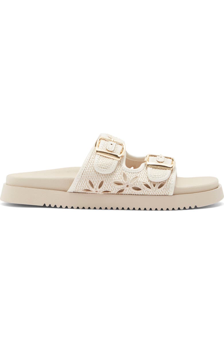 TOP MODA Alaska Slide Sandal, Alternate, color, Ivory Raffia
