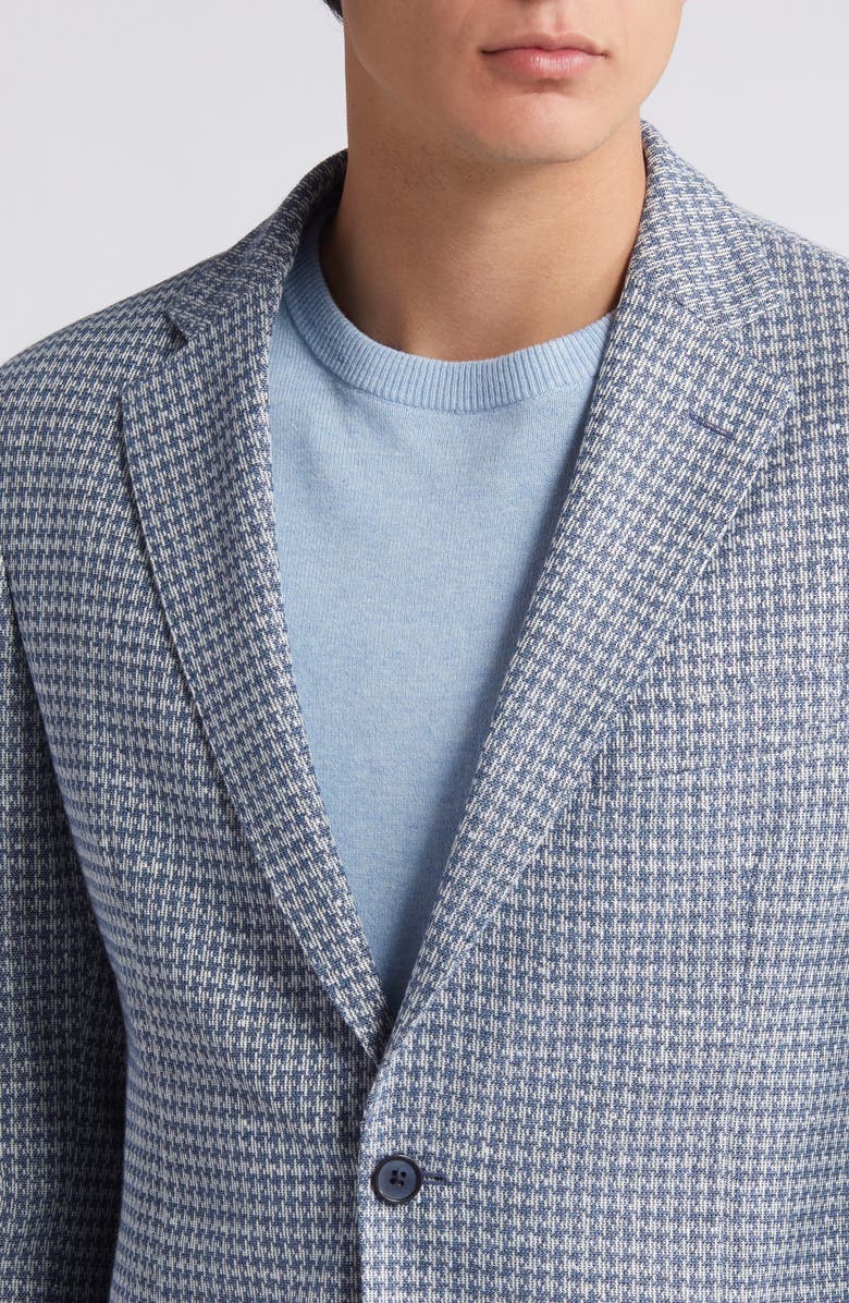 BOSS Hanry Houndstooth Linen & Cotton Blend Sport Coat, Alternate, color, Bt Bu