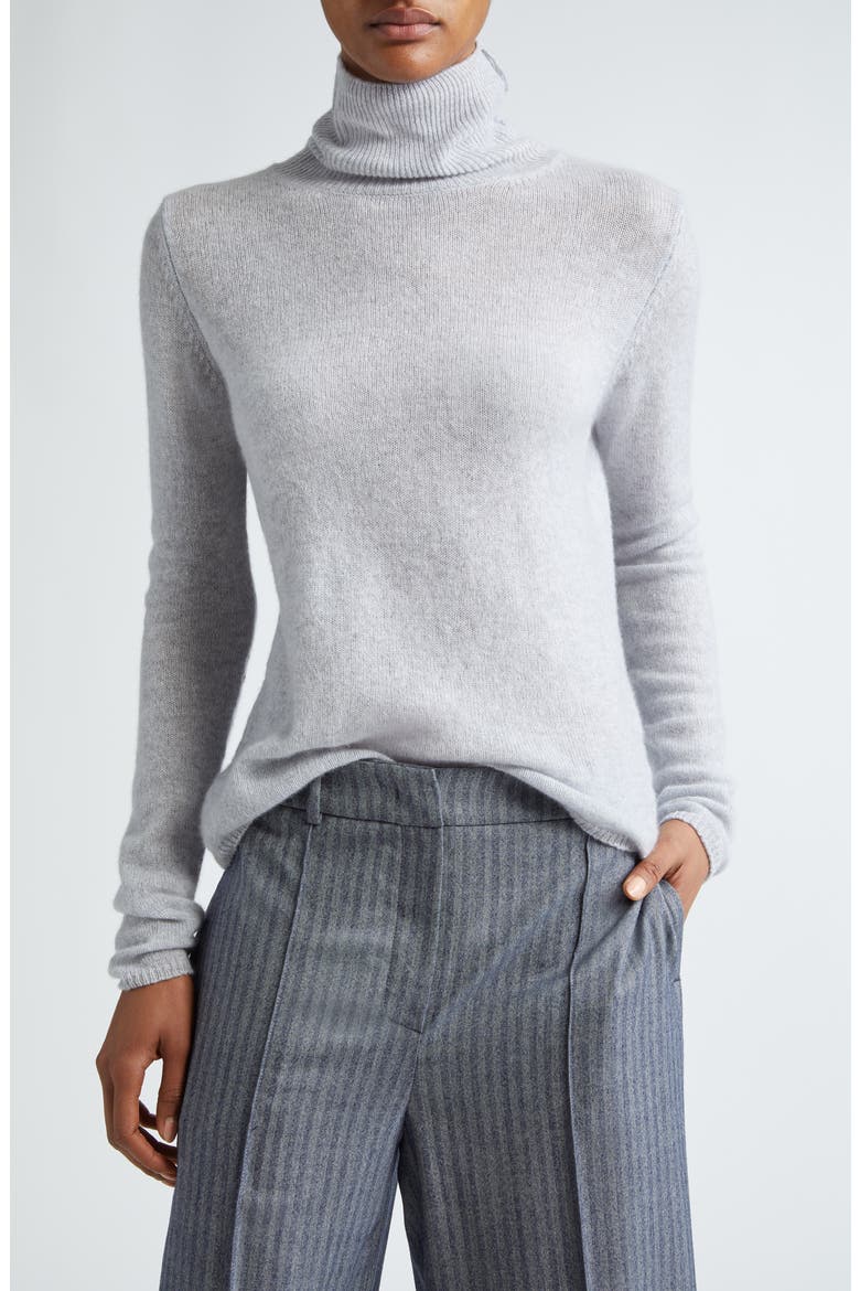 Cashmere Turtleneck Sweater, Main, color, GREY