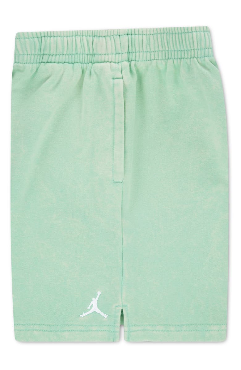 Jordan Kids' Brooklyn Fleece Acid Wash Sweat Shorts, Alternate, color, Greenglow