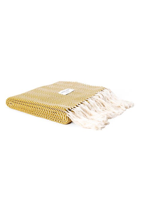 Luxe Herringbone Throw Blanket