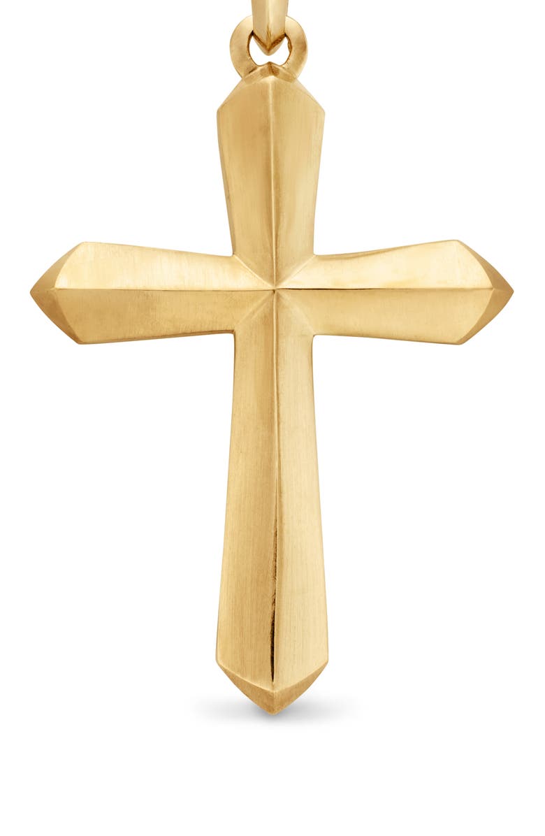 David Yurman Roman XL Cross Amulet in 18K Yellow Gold, Alternate, color,